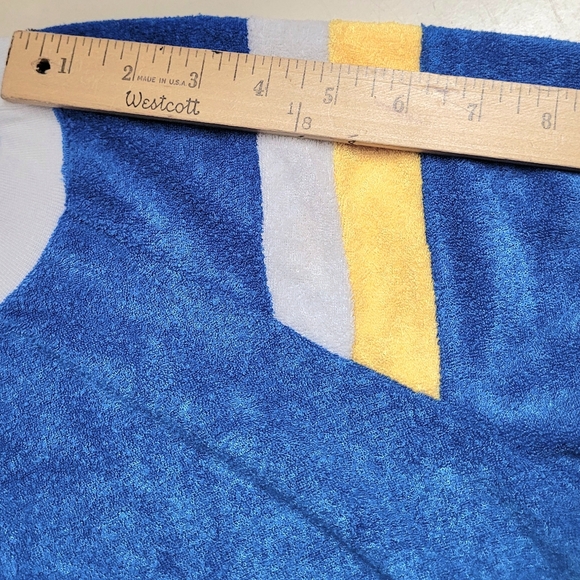 Vintage 70's Women's Fashion Tree Terry Cloth Shirt Size Medium - Picture 5 of 6